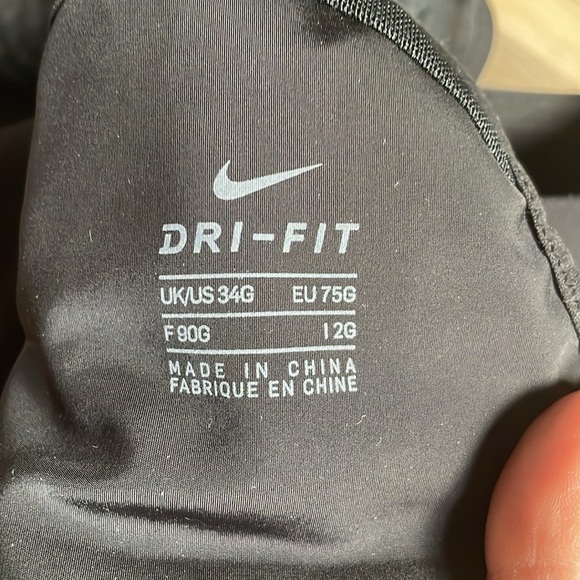 Nike Rival High-Support Sports Bra Size 34G Black High support Compression - Picture 8 of 12